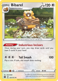 Bibarel #121/172 Holo Rare (Holofoil) / Brilliant Stars