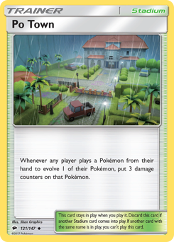 Po Town #121/147 Uncommon (Reverse Holofoil) / Burning Shadows