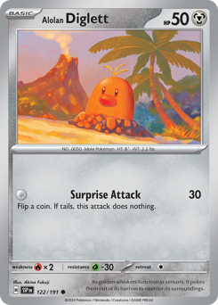 Alolan Diglett #122/191 Common (Reverse Holofoil) / Surging Sparks
