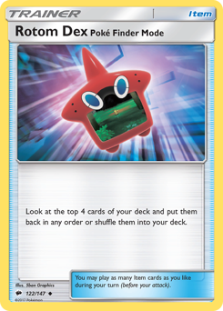 Rotom Dex Poké Finder Mode #122/147 Uncommon (Reverse Holofoil) / Burning Shadows (Copie)