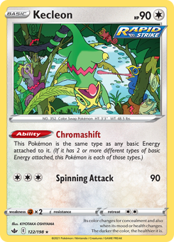 Kecleon #122/198 Rare (Reverse Holofoil) / Chilling Reign