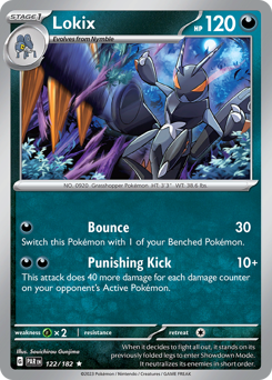 Lokix #122/182 Rare (Reverse Holofoil) / Paradox Rift