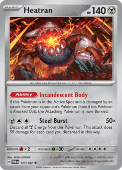 Heatran #123/167 Rare (Holofoil) / Twilight Masquerade