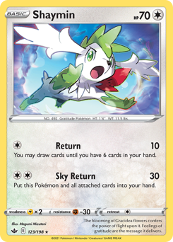 Shaymin #123/198 Holo Rare (Reverse Holofoil) / Chilling Reign