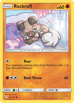Rockruff #123/236 Common / Cosmic Eclipse