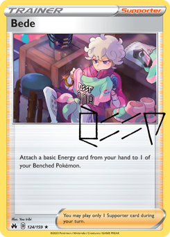 Bede #124/159 Holo Rare (Reverse Holofoil) / Crown Zenith