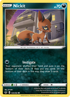 Nickit #125/202 Common / Sword & Shield