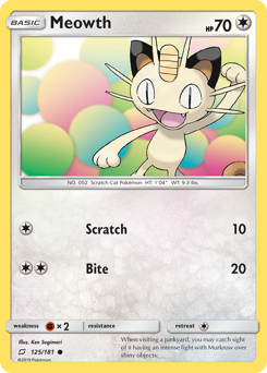 Meowth #125/181 Common / Team Up