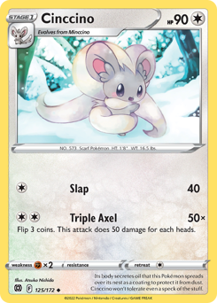 Cinccino #125/172 Uncommon / Brilliant Stars