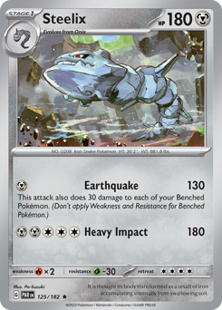 Steelix #125/182 Rare (Reverse Holofoil) / Paradox Rift