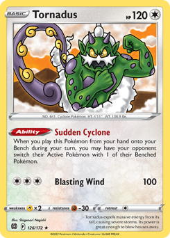 Tornadus #126/172 Rare (Normal) / Brilliant Stars
