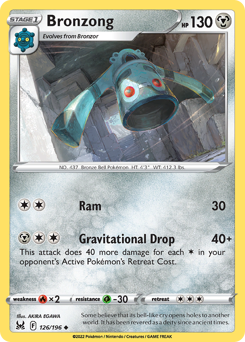 Bronzong #126/196 Uncommon (Reverse Holofoil) / Lost Origin