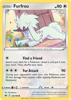 Furfrou #126/198 Common (Reverse Holofoil) / Chilling Reign