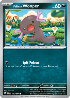Paldean Wooper #126/197 Common (Reverse Holofoil) / Obsidian Flames