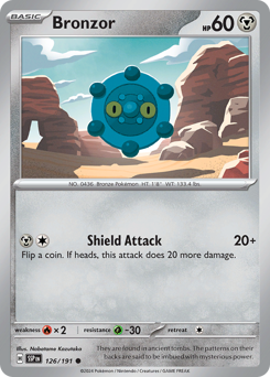 Bronzor #126/191 Common (Reverse Holofoil) / Surging Sparks