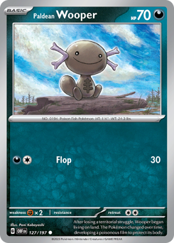 Paldean Wooper #127/197 Common (Reverse Holofoil) / Obsidian Flames