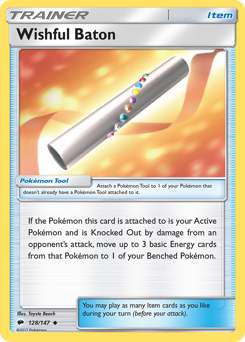 Wishful Baton #128/147 Uncommon (Reverse Holofoil) / Burning Shadows