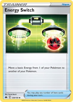 Energy Switch #129/159 Uncommon / Crown Zenith