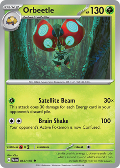 Orbeetle #012/182 Uncommon (Reverse Holofoil) / Paradox Rift