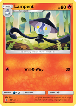 Lampent #012/145 Uncommon (Reverse Holofoil) / Guardians Rising