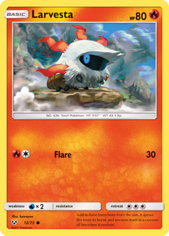 Larvesta #12/73 Common / Shining Legends
