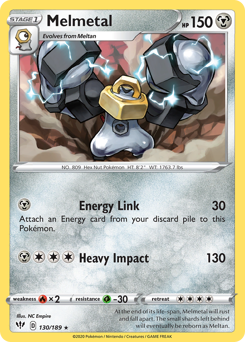 Melmetal #130/189 Rare (Normal) / Darkness Ablaze