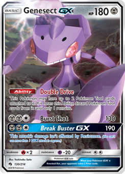 Genesect-GX #130/214 Ultra Rare (Holofoil) / Lost Thunder