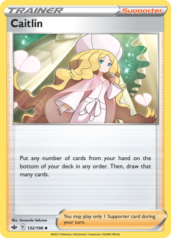 Caitlin #132/198 Uncommon (Reverse Holofoil) / Chilling Reign