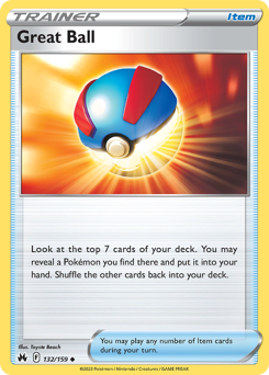 Great Ball #132/159 Uncommon / Crown Zenith