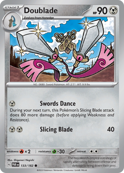 Doublade #133/182 Common (Reverse Holofoil) / Paradox Rift