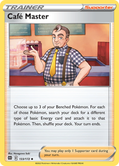 Café Master #133/172 Uncommon (Reverse Holofoil) / Brilliant Stars