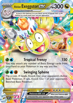 Alolan Exeggutor EX #133/191 Double Rare (Holofoil) / Surging Sparks