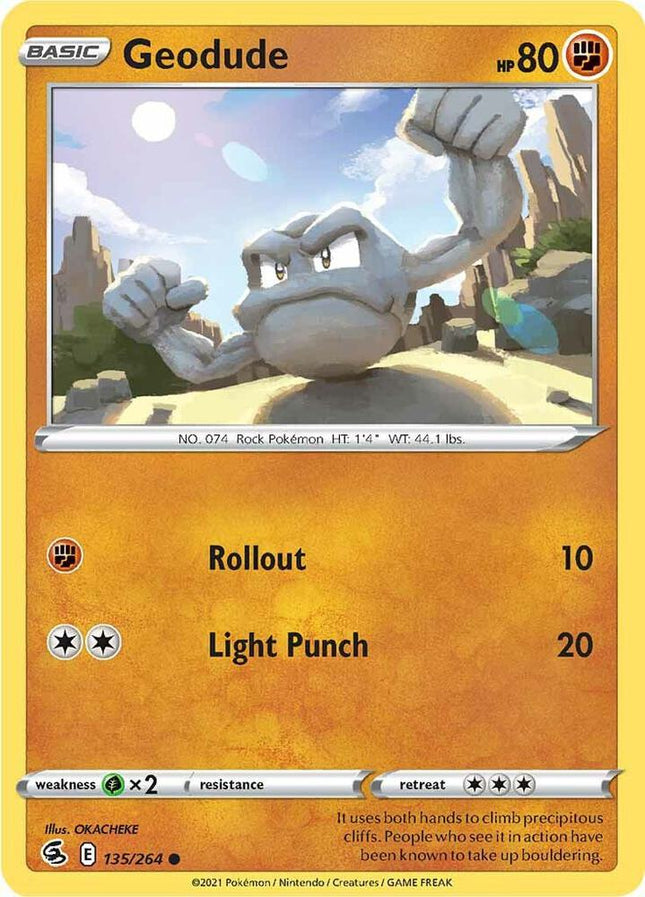 Geodude #135/264 Common (Reverse Holofoil) / Fusion Strike
