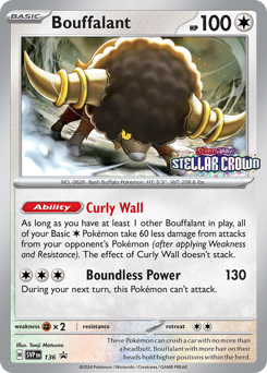 Bouffalant #136 Promo (Holofoil) / Scarlet & Violet Black Star Promos