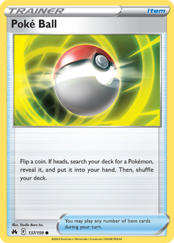 Poké Ball #137/159 Common (Reverse Holofoil) / Crown Zenith
