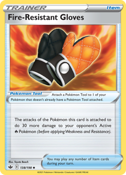 Fire-Resistant Gloves #138/198 Uncommon (Reverse Holofoil) / Chilling Reign