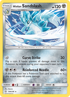 Alolan Sandslash #138/236 Rare (Normal) / Cosmic Eclipse