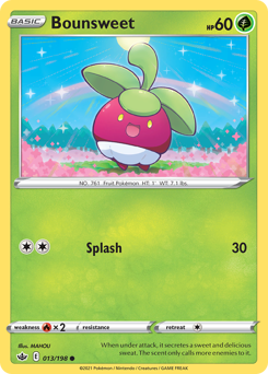 Bounsweet #013/198 Common (Reverse Holofoil) / Chilling Reign