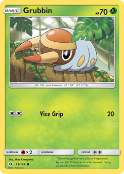 Grubbin #013/149 Common (Reverse Holofoil) / Sun & Moon
