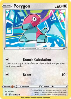 Porygon #140/196 Common (Reverse Holofoil) / Lost Origin