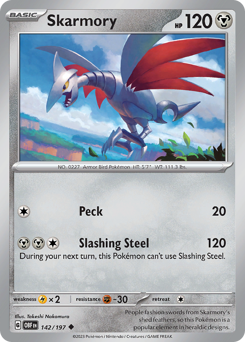 Skarmory #142/197 Uncommon (Reverse Holofoil) / Obsidian Flames