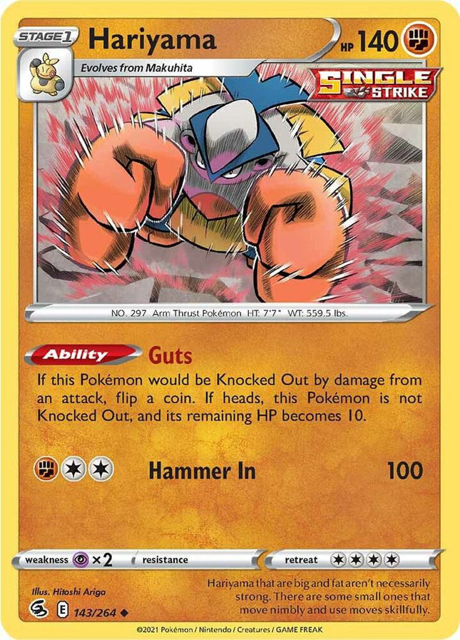 Hariyama #143/264 Uncommon (Reverse Holofoil) / Fusion Strike