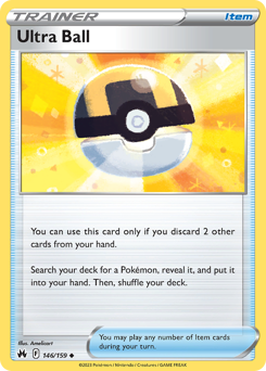 Ultra Ball #146/159 Uncommon / Crown Zenith