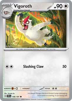 Vigoroth #146/191 Common / Surging Sparks