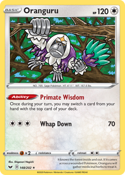 Oranguru #148/202 Holo Rare (Holofoil) / Sword & Shield