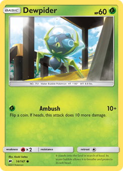 Dewpider #014/147 Common (Reverse Holofoil) / Burning Shadows