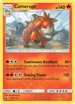 Camerupt #014/111 Rare (Normal) / Crimson Invasion