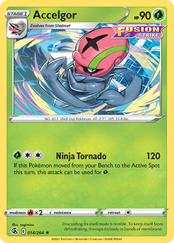 Accelgor #014/264 Rare (Reverse Holofoil) / Fusion Strike