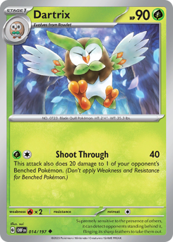 Dartrix #014/197 Uncommon / Obsidian Flames