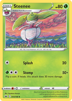 Steenee #014/198 Uncommon (Reverse Holofoil) / Chilling Reign